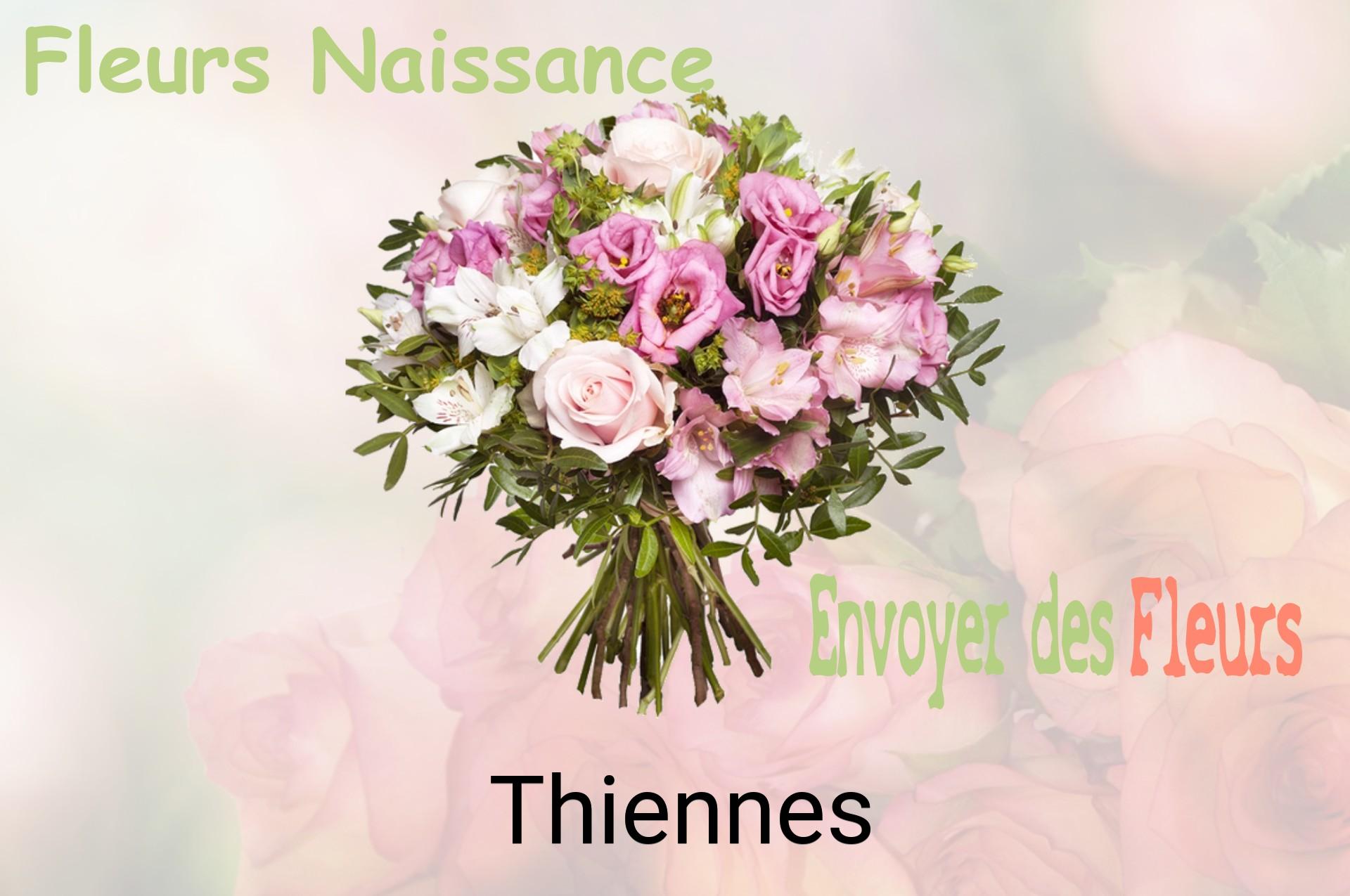 Bouquet de fleurs de naissance livré à Thiennes